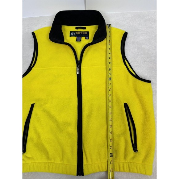 Ebtek Vintage Eddie Bauer Mens Fleece Vest Yellow Polartec Large - Picture 3 of 8